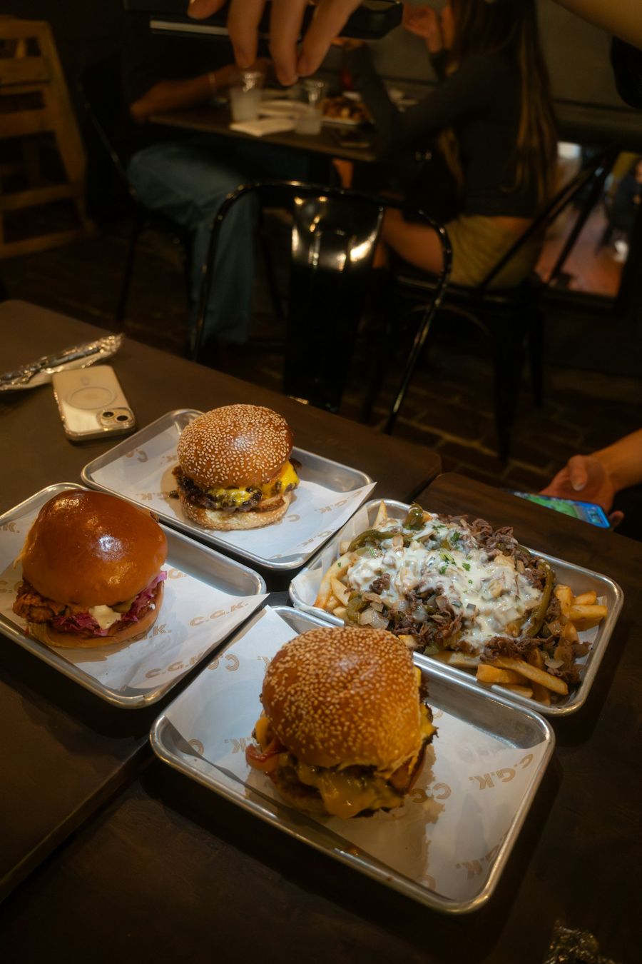 Stock photo of burgers and loaded fries