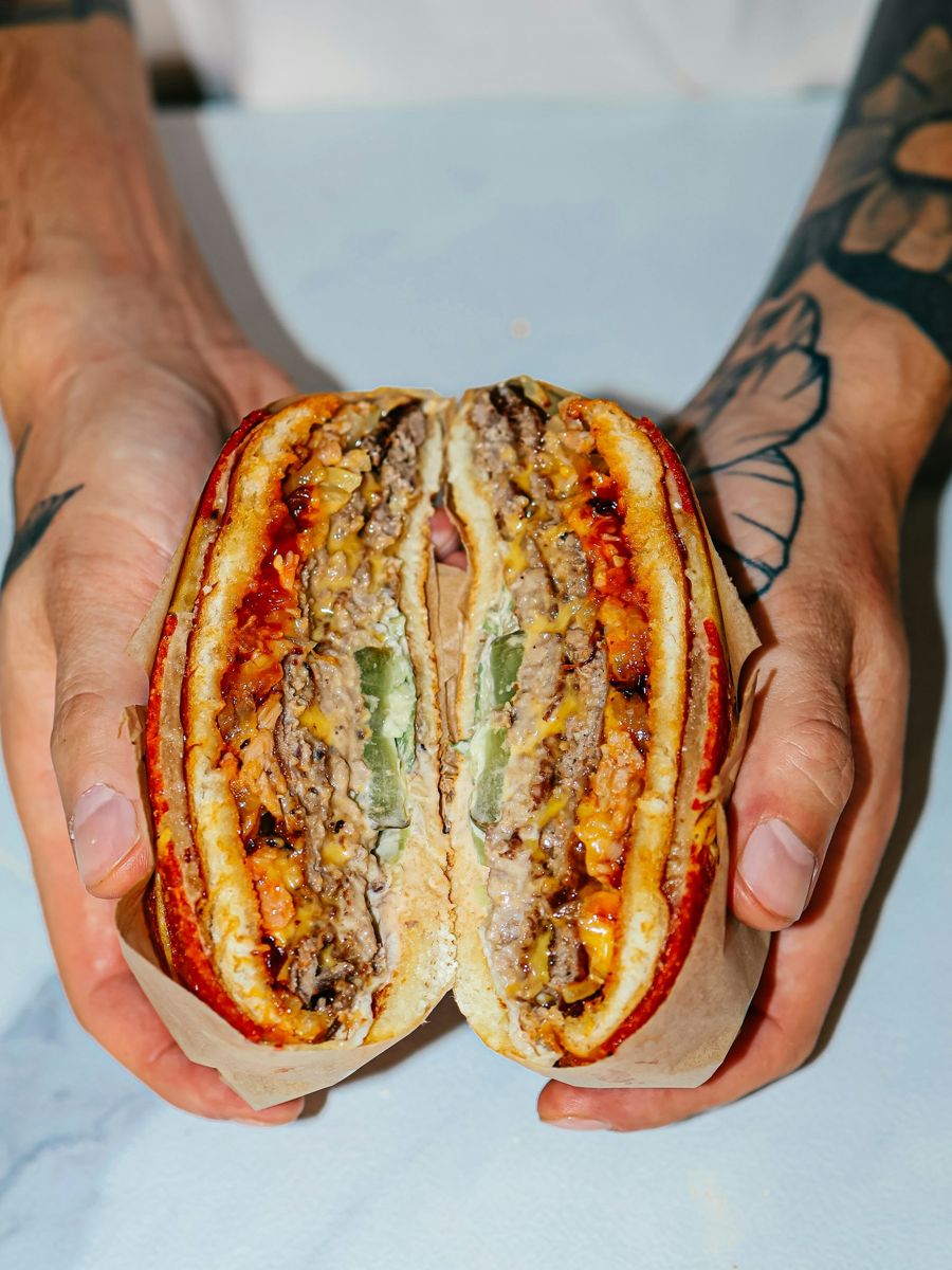 Stock photo of a loaded sandwich